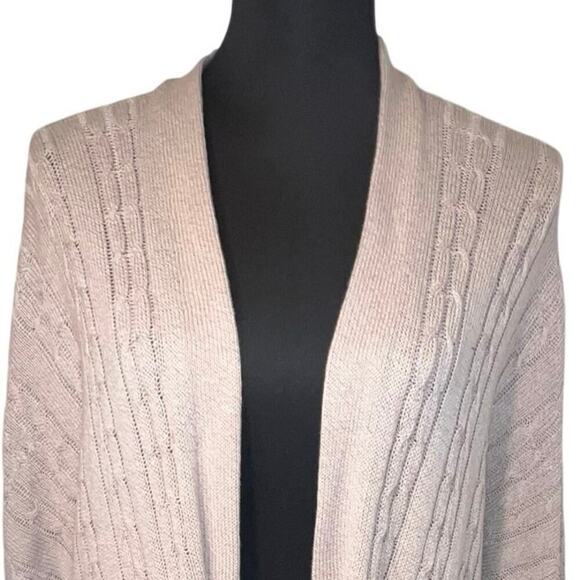 J.Jill size Large oversized, Lagenlook Granolagirl open cable knit open cardigan - Picture 2 of 8